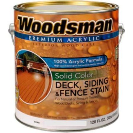 GENERAL PAINT Woodsman 100% Acrylic Latex Deck, Siding & Fence Wood Stain, Redwood, Gallon - 149306 149306